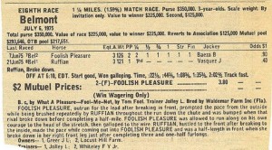 Chart of Match Race