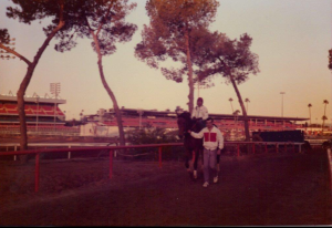 Ray taking Slew O' Gold and Angel Cordero back from training for the first Breeders' Cup Classic