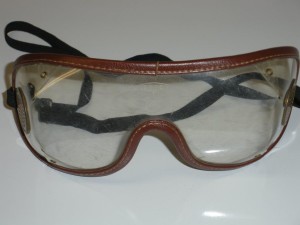 The goggles worn by Jean Cruguet when he guided Seattle Slew to victory in the Belmont Stakes winning The Triple Crown